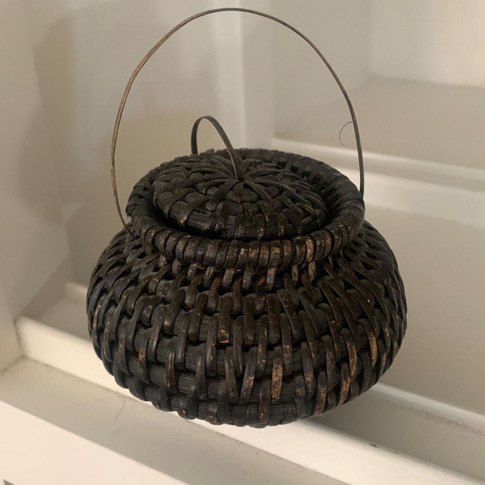 Hand Woven African Lidded Basket